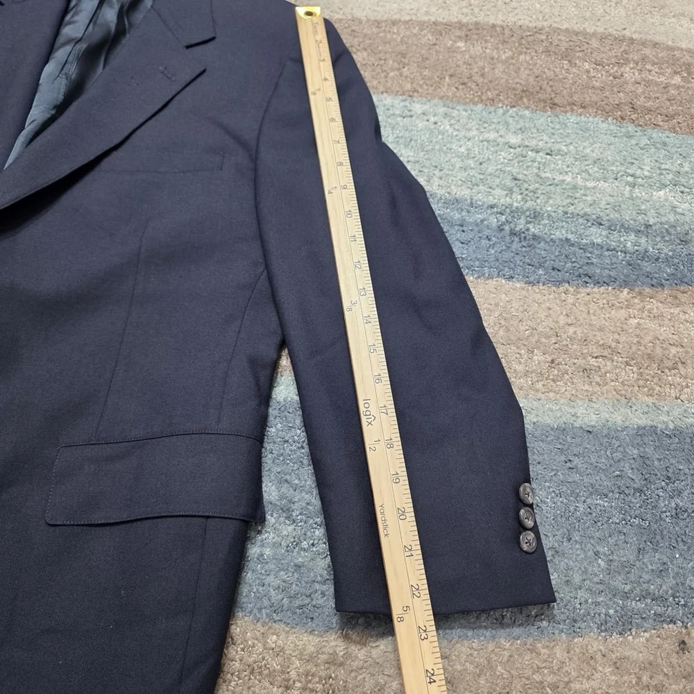 Brooks Brothers Black Blazer Sport Coat Mens 43R Wool Made USA Classic 2 Button